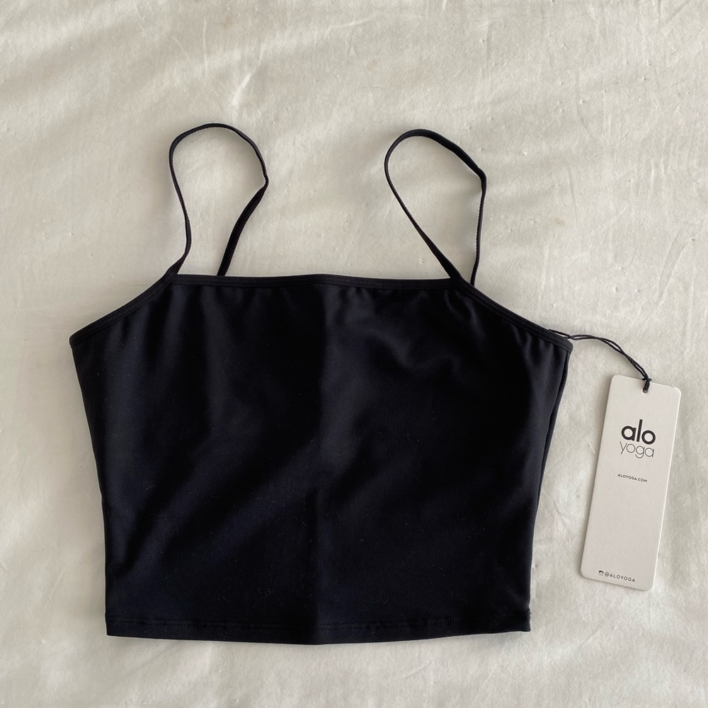 Alo Yoga Admire Tank Cami (Black Size Small)